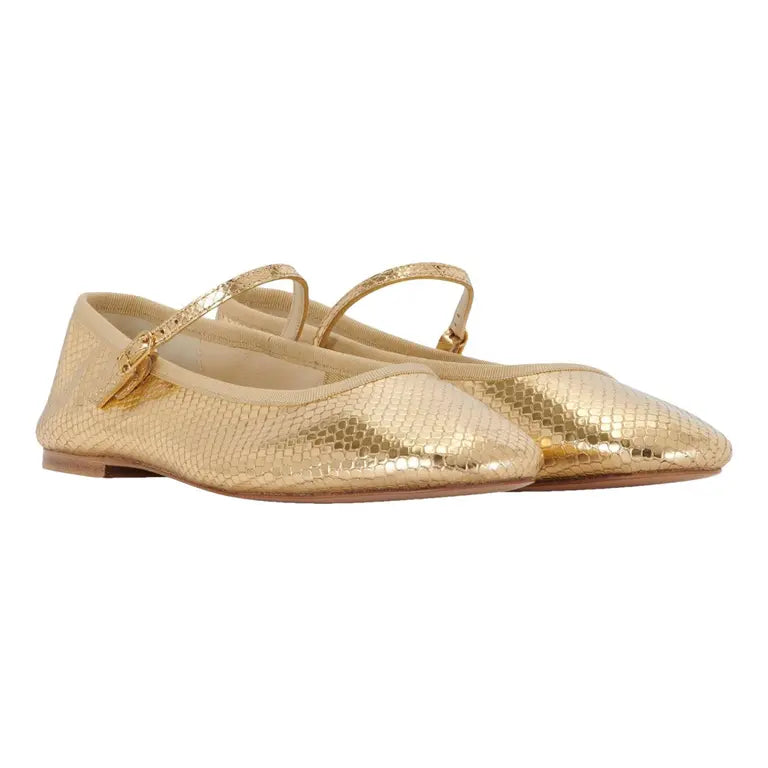 CELINE Mary jane ballerina Celine ballerinas in gold leather size 40 ladies
