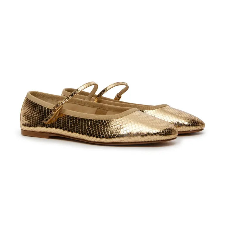 CELINE Mary jane ballerina Celine ballerinas in gold leather size 40 ladies