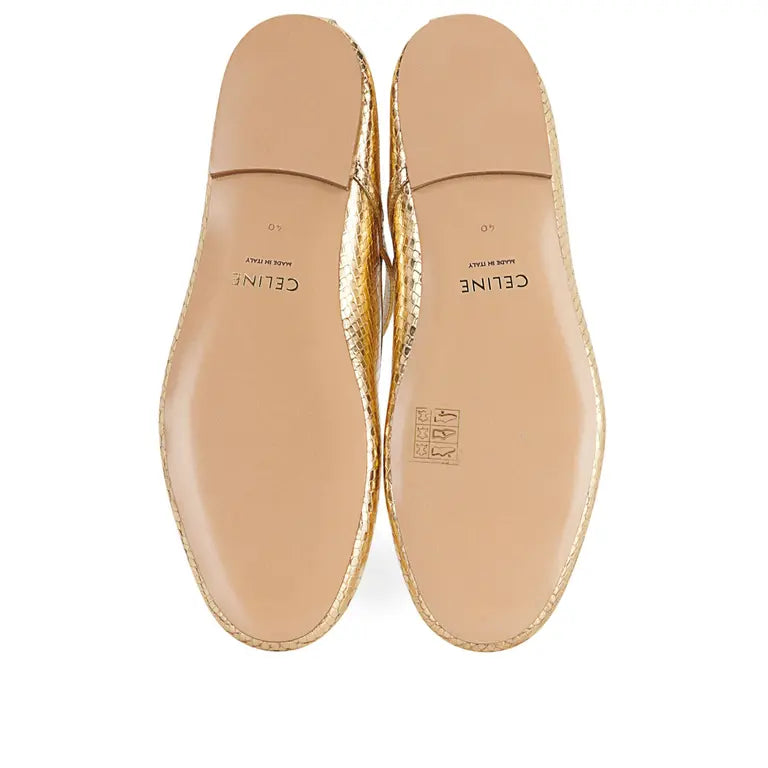 CELINE Mary jane ballerina Celine ballerinas in gold leather size 40 ladies