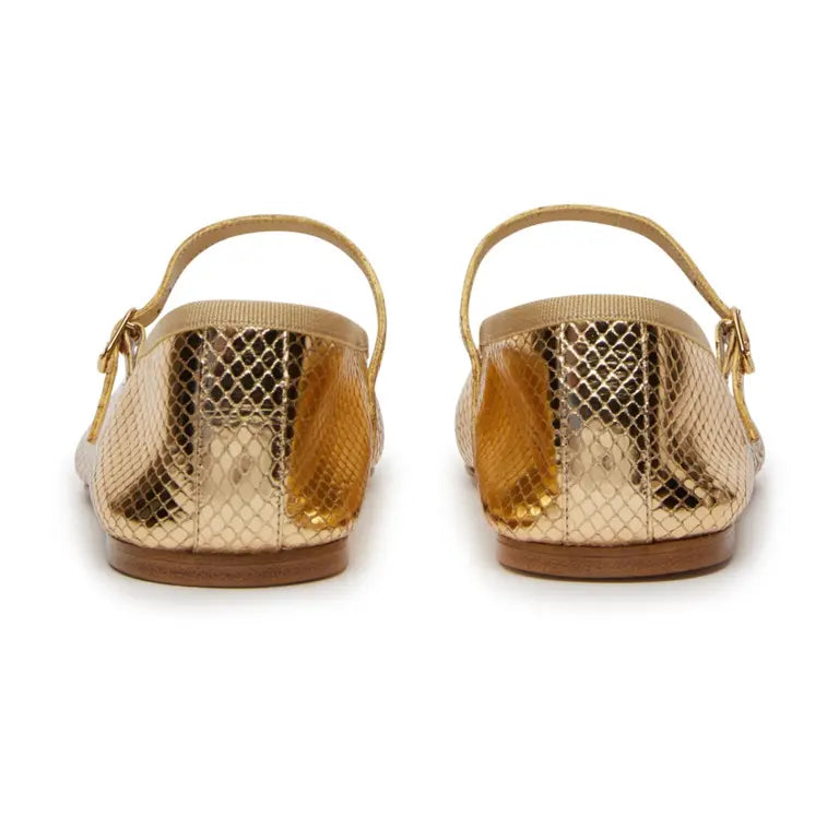 CELINE Mary jane ballerina Celine ballerinas in gold leather size 40 ladies
