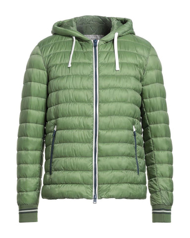 Herno Men's Green Globe Puffer Hooded Jacket Size 50 men