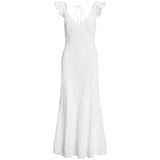 Polo Ralph Lauren White Broderie-Anglaise Linen Maxi Dress Size US 6 UK 10 ladies