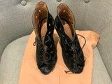 Azzedine Alaïa Black Suede leather ankle boots booties heels Size 37 1/2 UK 4.5 ladies