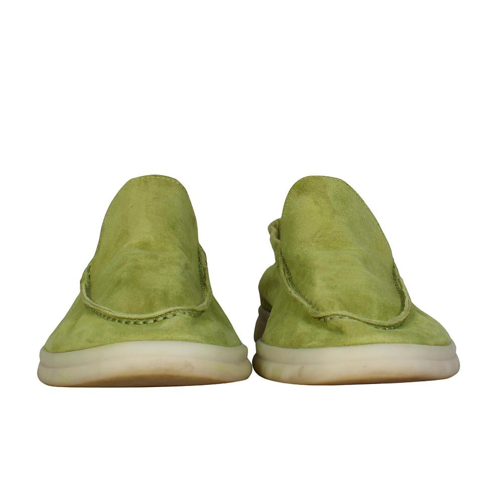 Loro Piana Women's Green Summer Walk Suede Loafers Size 36 UK 3 US 6 ladies