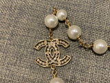 CHANEL CC Faux Pearl Chocker Necklace ladies