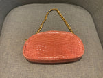 CHANEL Rare Vintage Pink Crocodile Alligator Bag Handbag ladies