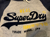 Superdry vintage velvet logo hoodie Sweatshirt Size UK 8 S small ladies