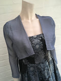 Custom made Silver Silk Cropped Bolero Size XS ladies