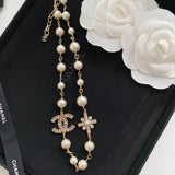 CHANEL CC Faux Pearl Chocker Necklace ladies