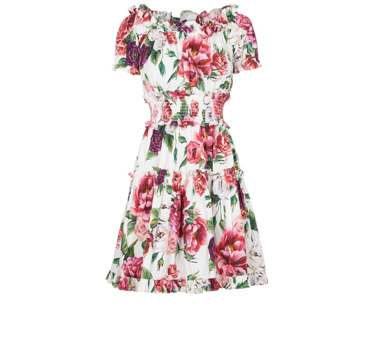 Dolce & Gabbana Off-The-Shoulder Peony Floral Dress Size I 40 UK 8 US 4 S small ladies