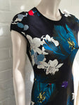 £1,228.61 Erdem Darlina Ohana Orchid-print jersey dress SIZE UK 10 US 6 IT 42 ladies