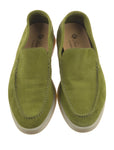 Loro Piana Women's Green Summer Walk Suede Loafers Size 36 UK 3 US 6 ladies