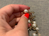 CHANEL CC Faux Pearl Chocker Necklace ladies