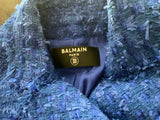 £3,940 Balmain 2022 double breasted bouclé tweed blazer jacket F 38 UK 10 US 6 ladies