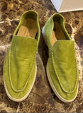 Loro Piana Women's Green Summer Walk Suede Loafers Size 36 UK 3 US 6 ladies
