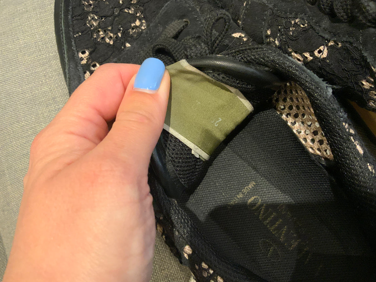 Valentino Rockrunner Lace Suede Printed Sneakers Trainers Size 38 UK 5 US 8 ladies