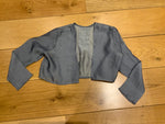 Custom made Silver Silk Cropped Bolero Size XS ladies