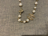 CHANEL CC Faux Pearl Chocker Necklace ladies
