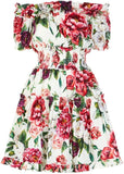 Dolce & Gabbana Off-The-Shoulder Peony Floral Dress Size I 40 UK 8 US 4 S small ladies