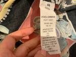 Dolce & Gabbana 2023 printed long collar shirt - Black Size I 44 UK 12 US 8 ladies