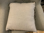 Andrew Martin Linen Guinea Feather trim Cushions Pillow 55x55 cm