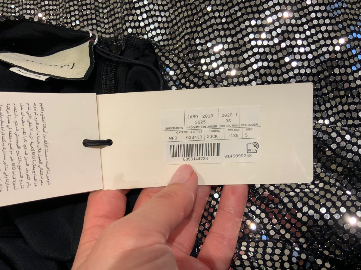 GUCCI Metallic Silver Dress Gown Size S small ladies