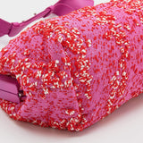 Bottega Veneta Pink Boucle Tweed Point Shoulder Bag Handbag ladies