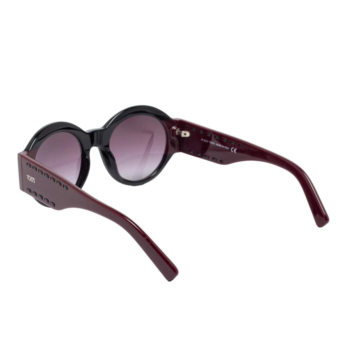 Tod's Burgundy Gradient TO 212 Round Oversized Sunglasses ladies
