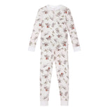Marie Chantal Boys Ivory Organic Cotton Cowboy Print Long Pyjamas Set Children
