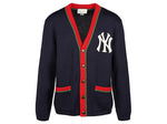 Gucci NY Yankees navy alpaca knit cardigan sweater jumper size 3XL men