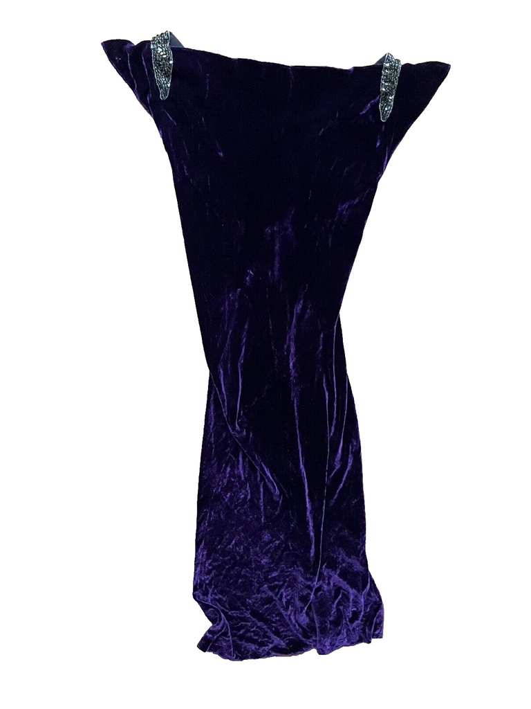 Ralph Lauren Collection Beaded Embellished Midi Dress Purple Velvet US Afashionistastore Ralph Lauren Collection Beaded Embellished Midi Dress Purple Velvet US Afashionistastore