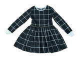 Petit Bateau Girl's Long Sleeve Checked Dress Children Size 8 years 128 Cm children