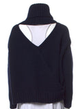 Monse Merino Wool Oversized Cut Out Sweater Jumper Turtleneck Size XS ladies