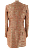 ALESSANDRA Mini Orange Tweed Sequin Dress Size I 42 UK 10 US 6 ladies