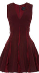 Cushnie et Ochs Burgundy Gorgette Trim Dress Size US 2 UK 6 XS ladies