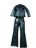 Zara Green Sequin Trouser Pants Suit Set Size XS-S ladies