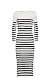 Ralph Lauren Polo Nautic Striped Waffle Knit Midi Dress Size S Small ladies