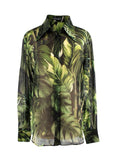 ICONIC Dolce & Gabbana Jungle Print Silk Shirt Size I 38 XS ladies