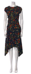 Balenciaga x Demna Gvasalia Floral Asymmetrical Dress Size F 38 ladies