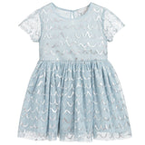 Stella McCartney KIDS Girl's BLUE & SILVER TULLE DRESS Size 10 years old children