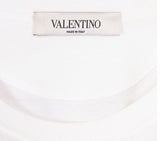 VALENTINO Garavani White Cotton Butterfly Embroidered T-Shirt Size S Small ladies