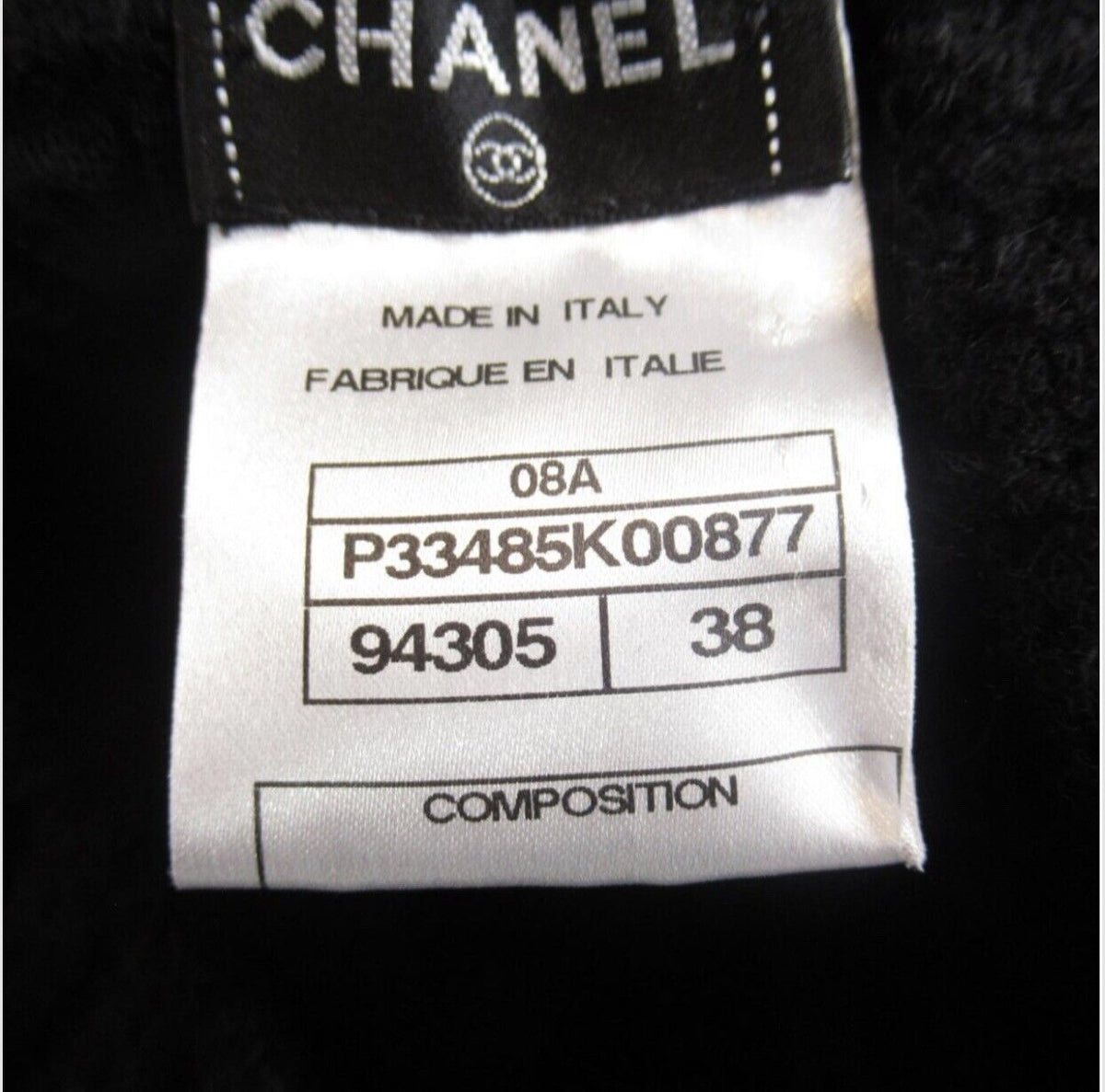 CHANEL Balloon knit skirt P33485K00877 Pure cashmere Black Size F 38 UK 10 US 6 ladies