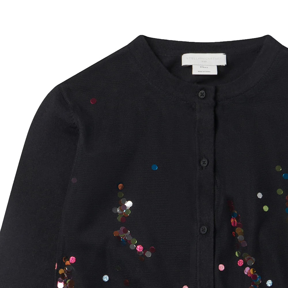 STELLA MCCARTNEY 2024 KIDS GIRLS’ Glitter Polka Dots Cardigan Size 8 years old children