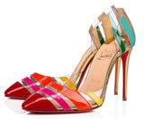 Christian Louboutin Gabriella PVC Rainbow Patent Leather Heels Pumps Size 40 ladies