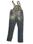 Relaxed Fit Denim Distresssed Overalls in Blue Jeans Jumpsuit Size M medium ladies