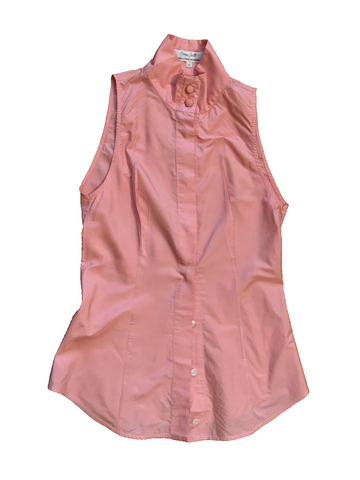 L'Wren Scott Yorkshire Pudding Pink Sleeveless Blouse Size I 38 UK 6 US 2 XS ladies