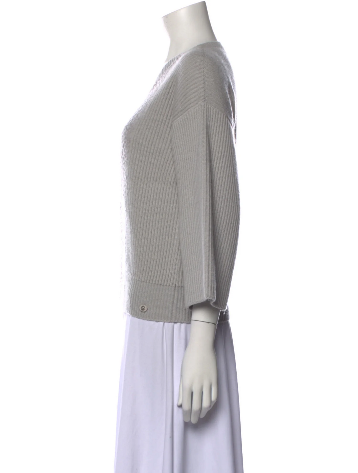 CHANEL 100% Cashmere Knit Open Cardigan Kimono Sweater Jumper F 40 UK 12 US 8 ladies