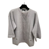CHANEL 100% Cashmere Knit Open Cardigan Kimono Sweater Jumper F 40 UK 12 US 8 ladies