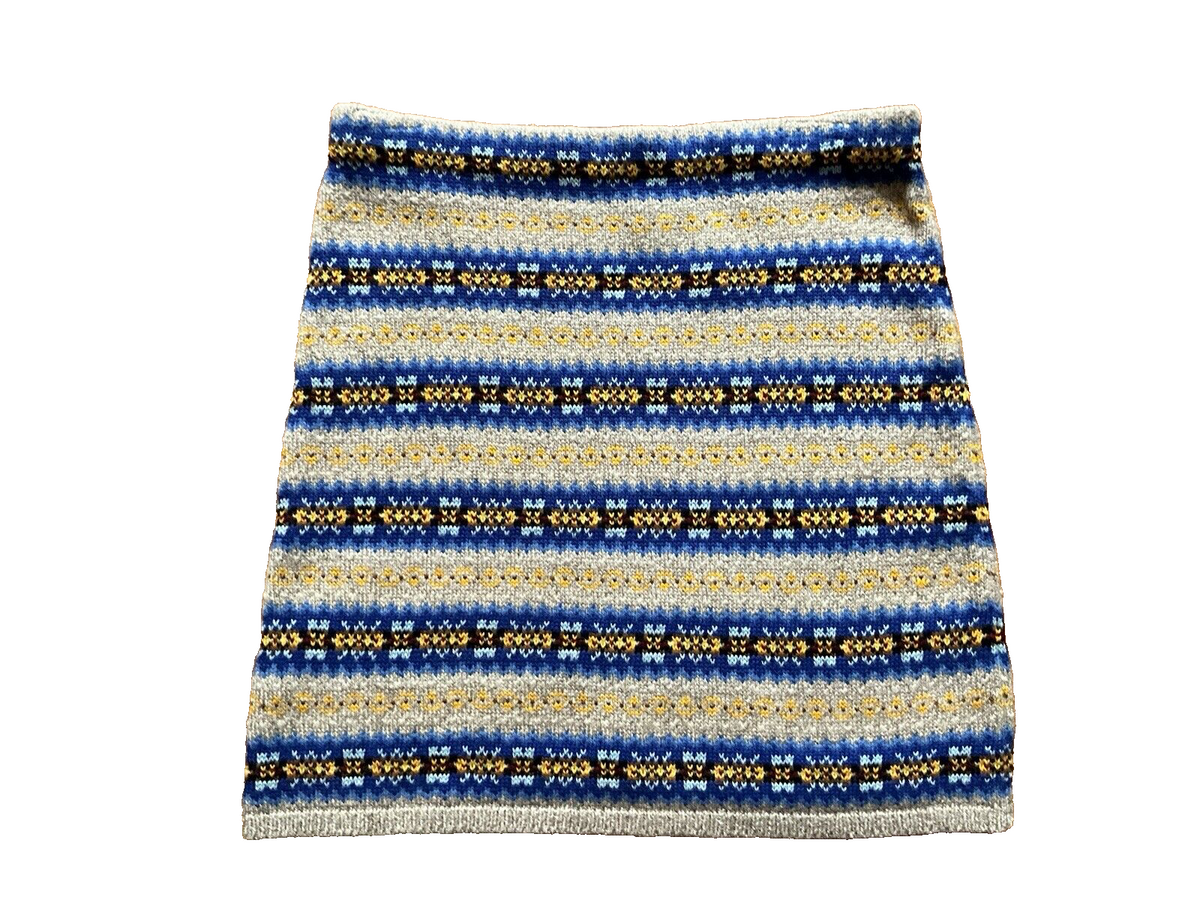 Ralph Lauren POLO Fair Isle Knit mini skirt Size S/P small ladies