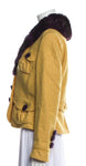 Blumarine Wool Chinchilla Fur Collar Jacket Size I 40 UK 8 US 4 S Small ladies